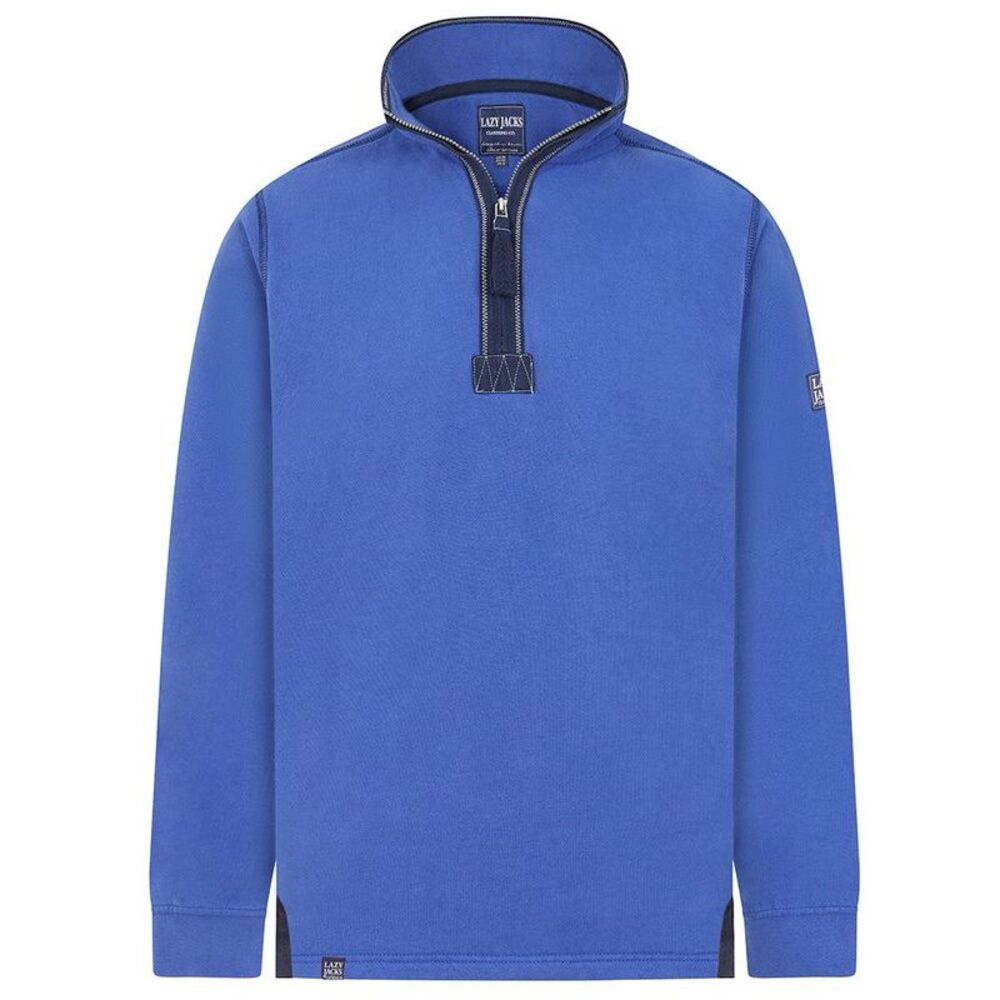 Lazy Jacks Mens Quarter Zip Sweatshirt / Royal Blue